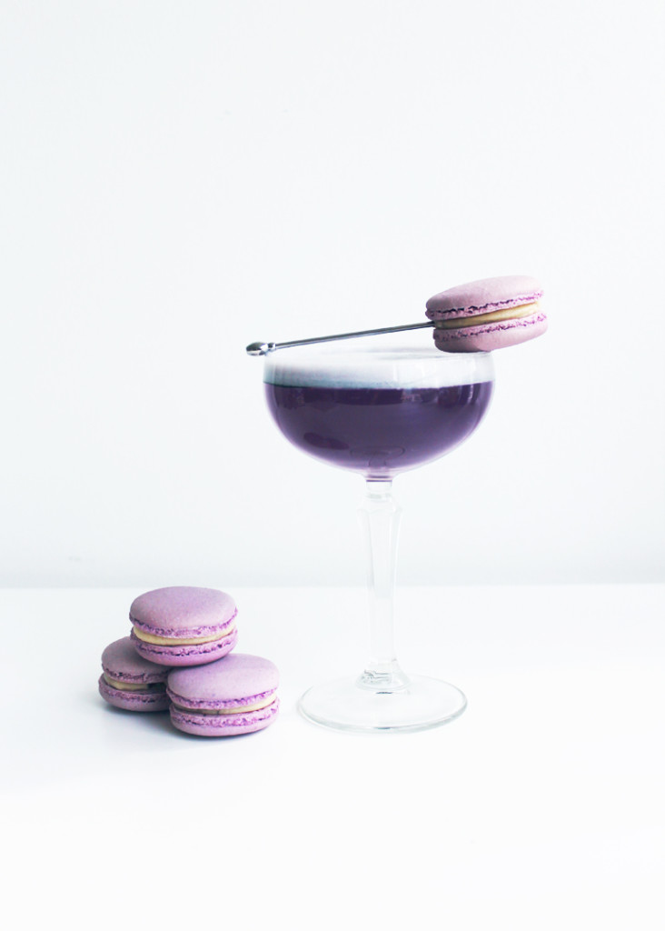 Lavender Macaron Champagne Cocktail - Whiskey Muse