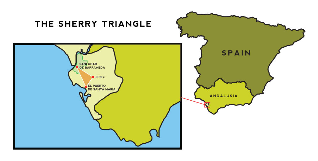 sherry triangle map - whiskey muse